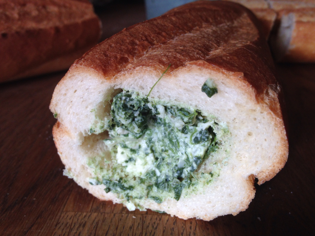 Stuffed bread spinach 